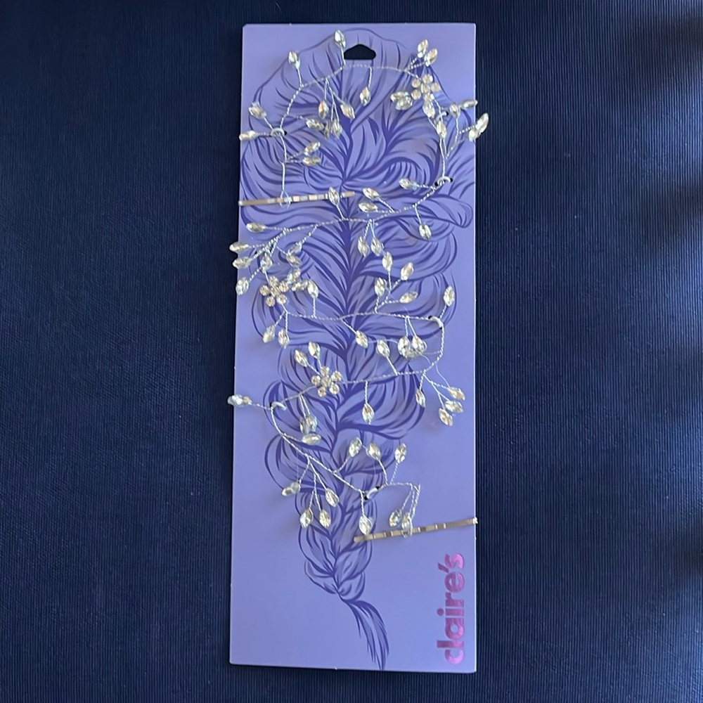 NWT Claire's Crystal Drop Hair Pins Bobby Pins